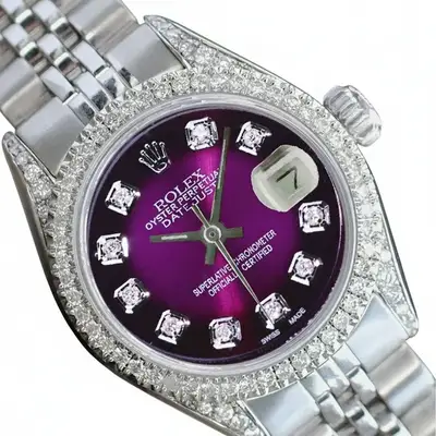 Rolex Datejust Stainless Steel Purple 1.50ctw