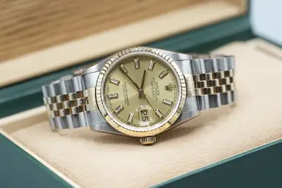 Rolex Steel Gold Rolex Datejust Custom Champagne