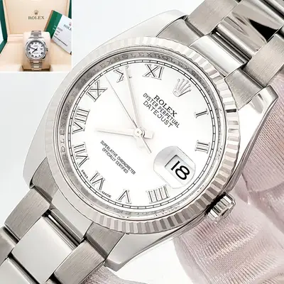 Rolex Datejust White Roman White Gold