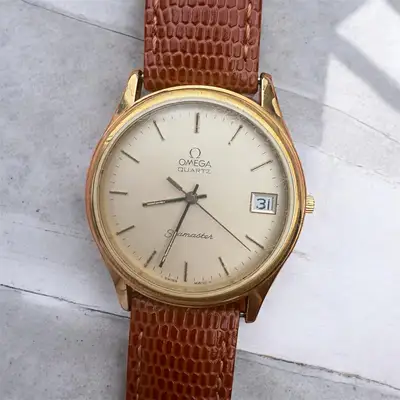Omega Seamaster Gold Tone Date -please