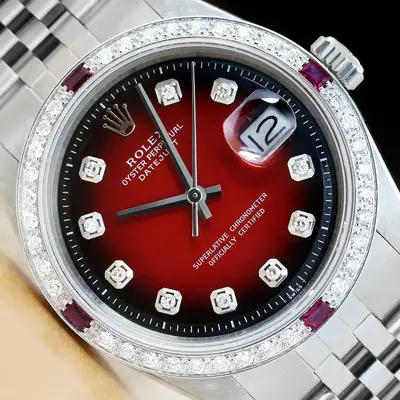 Rolex DATEJUST 18K WHITE GOLD RUBY
