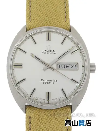 Omega Seamaster Stainless Steel Leather with