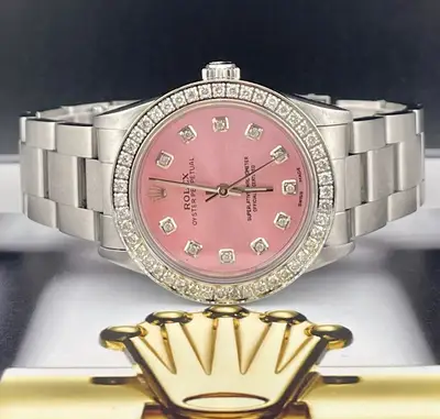 Rolex Midsize Oyster Perpetual 2ct Diamonds