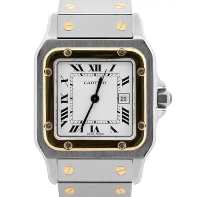Cartier Santos Two-Tone 18k Gold Stainless