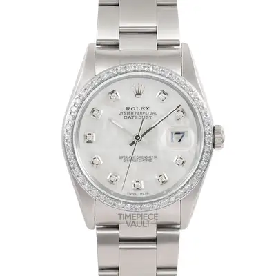 Rolex DATEJUST OYSTER STEEL WHITE MOP