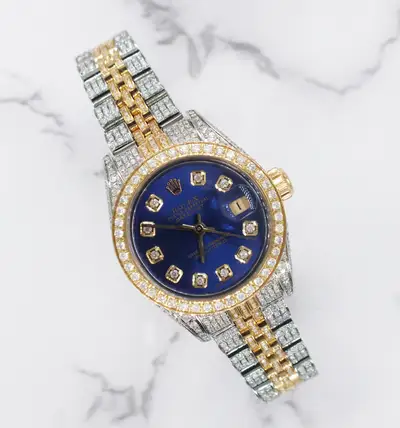 Rolex Datejust Fully Diamond Bezel, Shoulders