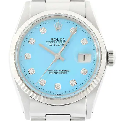 Rolex Datejust Aqua Blue 18K Gold