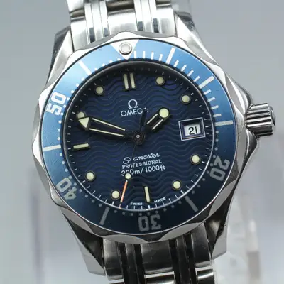 Omega Batt OMEGA Seamaster Cal.1424 Blue Women's