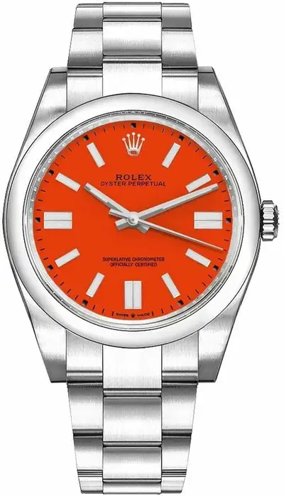 Rolex Oyster Perpetual Coral Stainless Steel