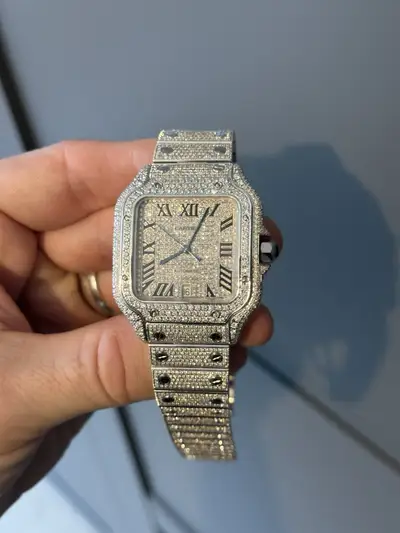 Cartier Santos White Bust-down WSSA0018 Part