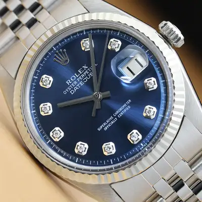 Rolex DATEJUST 1601 BLUE DIAMOND 18K