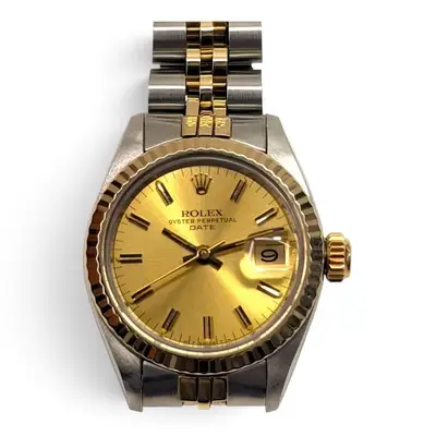 Rolex Date Two Tone Jubilee Champagne