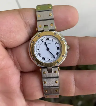 Cartier Santos Vendome Ronde Gold Steel