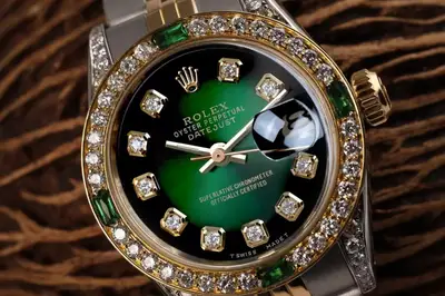 Rolex Datejust Green Two Tone with