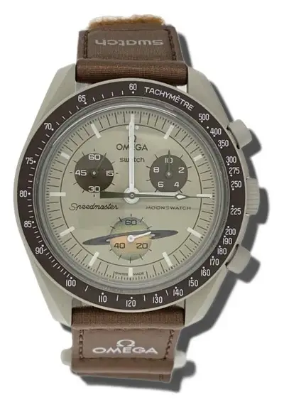 Omega Ceramic Beige Brown SO33T100 Men