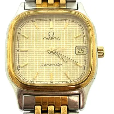 Omega Seamaster Square Two Tone Silver