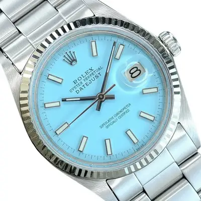 Rolex Datejust Gold Steel Powder Oyster