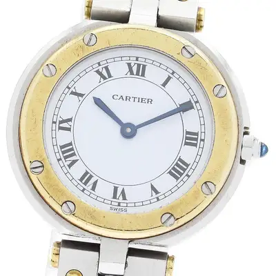 Cartier Santos Round SM YG Bezel
