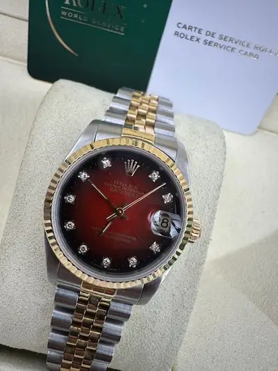 Rolex DATEJUST VIGNETTE RED 18K AND