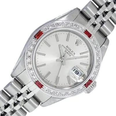 Rolex Datejust Silver Steel 18k Gold
