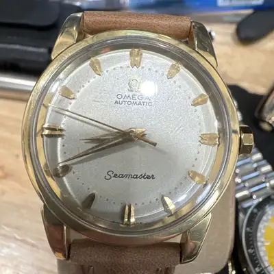 Omega SEAMASTER 501 CREAM- 14K GLD