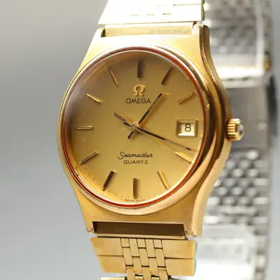 Omega Seamaster Cal.1342 Gold Push Crown
