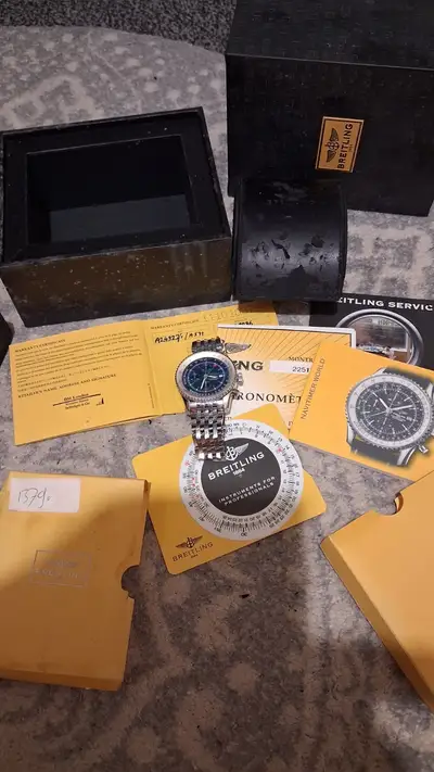 Breitling Navitimer Blue Stainless Steel Bracelet