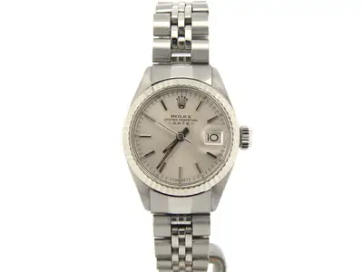 Rolex Date Stainless Steel Jubilee White