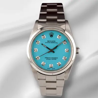 Rolex Oyster Perpetual Baby Blue Stainless