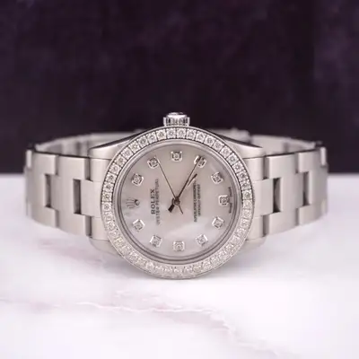 Rolex Midsize Oyster Perpetual 2ct Diamonds