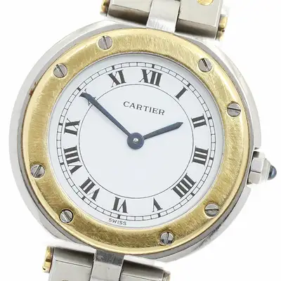 Cartier Santos Round SM YG Bezel