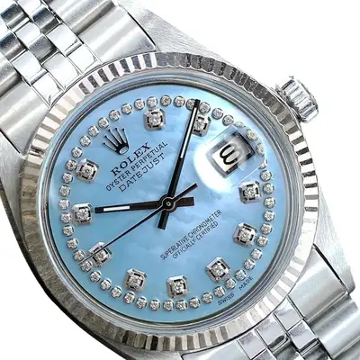 Rolex Datejust Gold Steel Blue Fluted