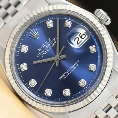 Rolex DATEJUST BLUE 18K WHITE GOLD