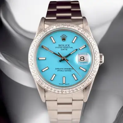 Rolex Date 1ct Baby Steel Oyster