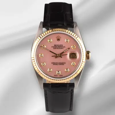 Rolex Datejust Yellow Gold Fluted Pink