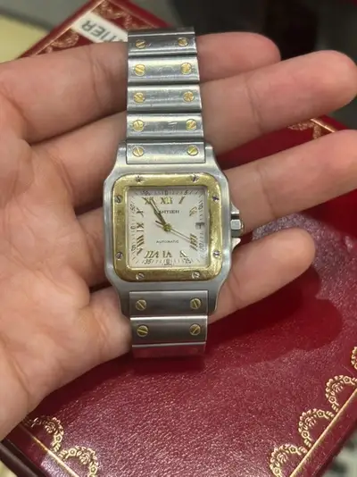 Cartier Santos Galbee Steel Gold With
