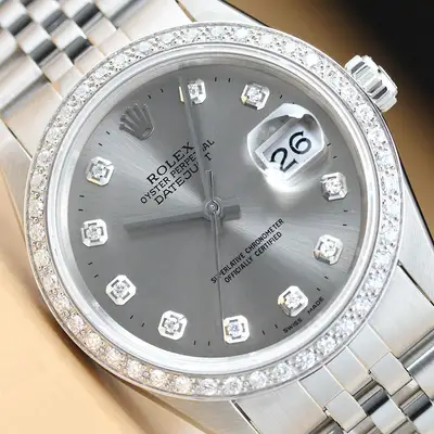 Rolex DATEJUST GRAY DIAMOND 18K WHITE