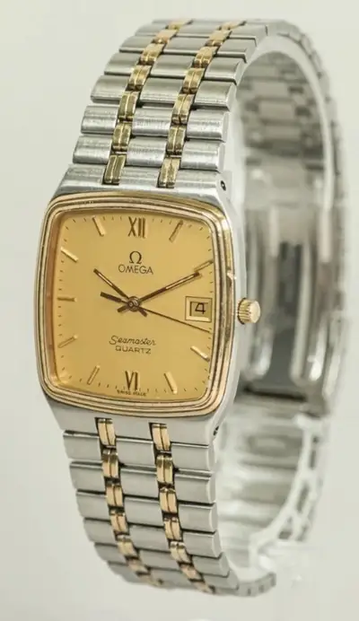 Omega Seamaster Cal.1430 Qz Gold Roman
