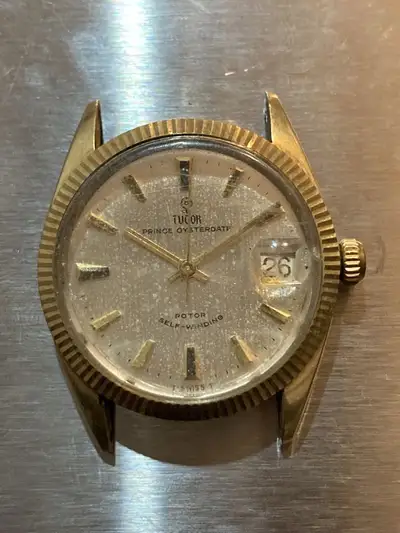 Tudor Oyster Analog Men Antique Champagne