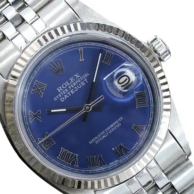 Rolex Datejust SS Blue Fluted Jubilee
