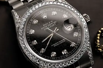 Rolex Datejust Black Jubilee Stainless Steel