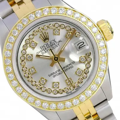 Rolex Datejust TwoTone Gold Steel Silver