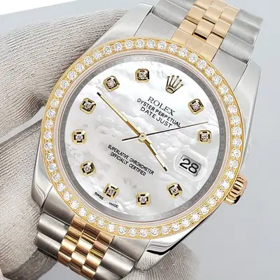 Rolex Datejust 2-Tone Custom 1.1ct VS