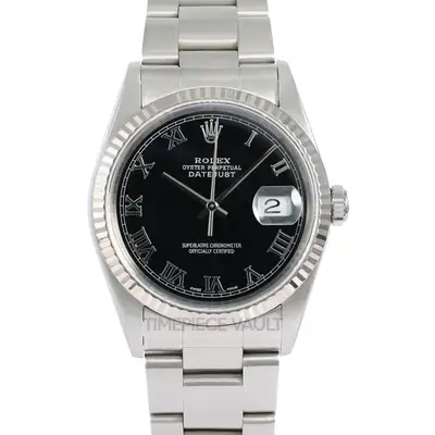 Rolex MEN DATEJUST STEEL OYSTER BLACK