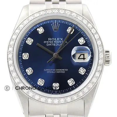 Rolex Diamond Datejust 18K White Gold