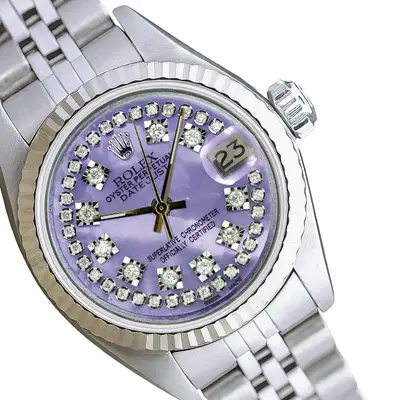 Rolex Datejust SS String Purple MOP