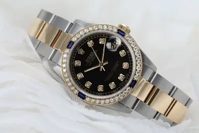 Rolex Datejust Black Diamond Two Tone