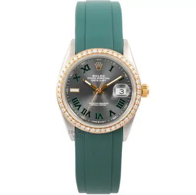Rolex DATEJUST STEEL WIMBLEDON DIAMOND BEZEL