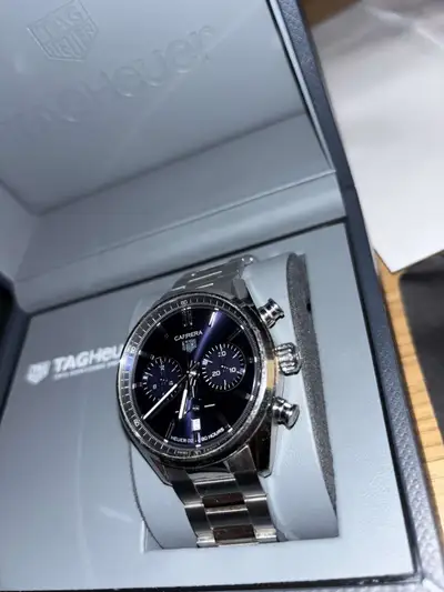 TAG Heuer Carrera Chronograph, Blue, slightly