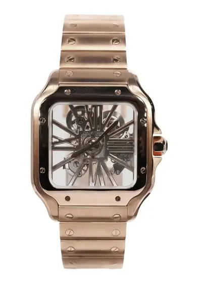 Cartier 39. Santos Large Skeleton Rose